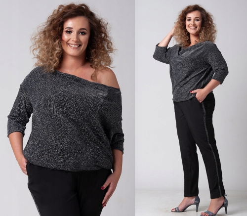SREBRNA NITKA KOMBINEZON DAMSKI PLUS SIZE 44 do 54